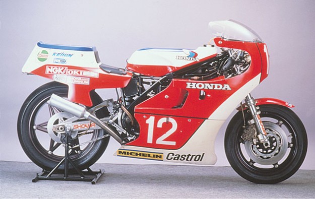 The NR500 (2X) machine that helped Kengo Kiyama to win the 1981 Suzuka 500-Kilometer Race, giving Honda its first victory with the oval piston engine